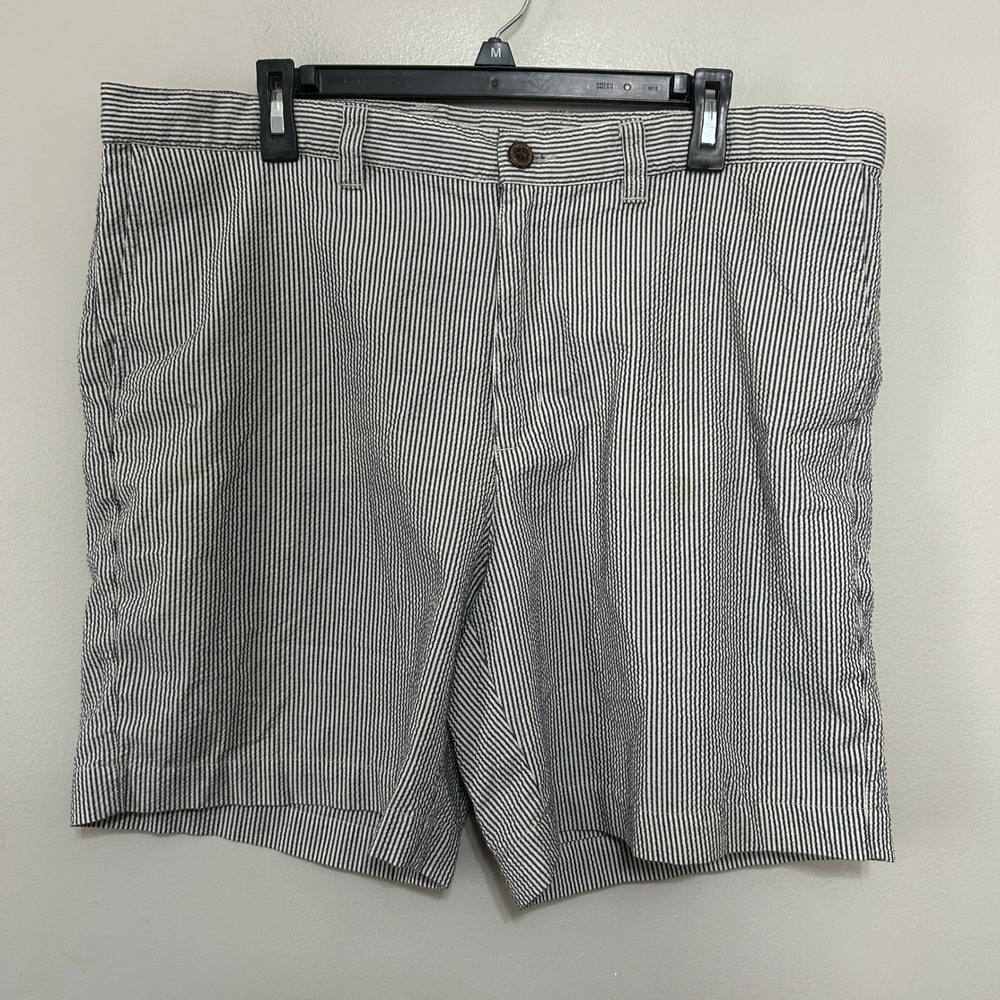 Patagonia Seersucker Shorts Men 38 Blue White Striped Chino 40X8 Preppy Coastal